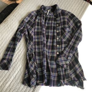 Free People plaid flannel